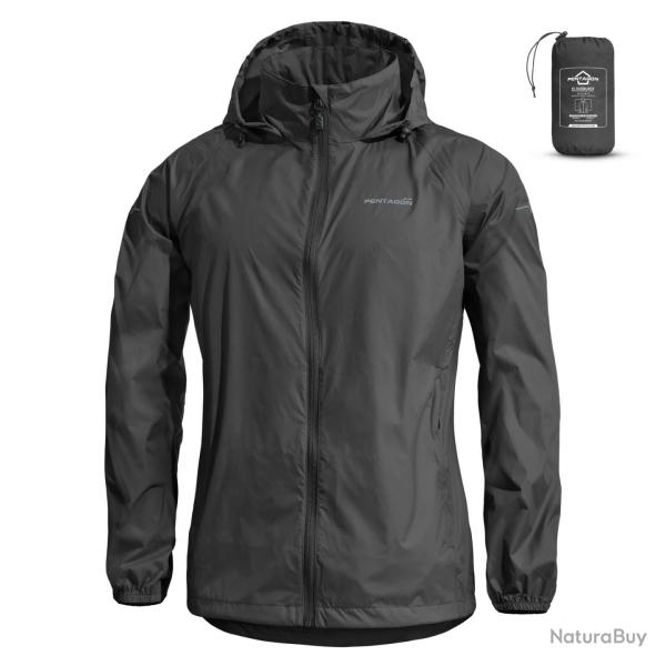 Veste de pluie femme Pentagon Cloudburst compactable coutures - Noir / L