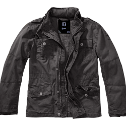Veste enfant Brandit Britannia coton capuche dans le col cinq - Noir / 146/152 cm