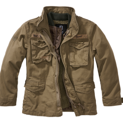 Veste enfant Brandit M65 Giant coton doublure amovible six - Vert olive / 170/176 cm