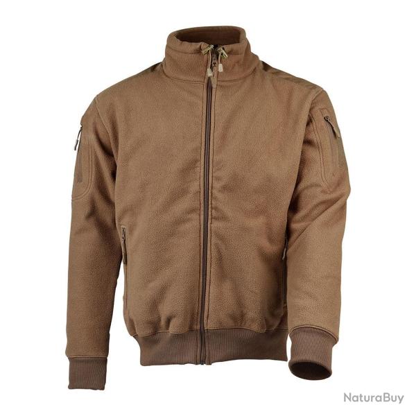 Veste polaire Ares 400 g/m� polyester renforts aux coudes - Coyote / 2XL