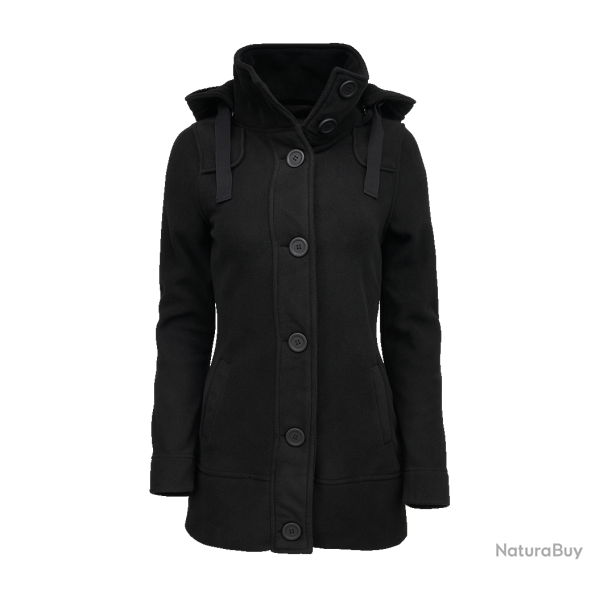 Veste polaire Brandit Square coupe femme 250 g par m� capuche - Noir / 5XL