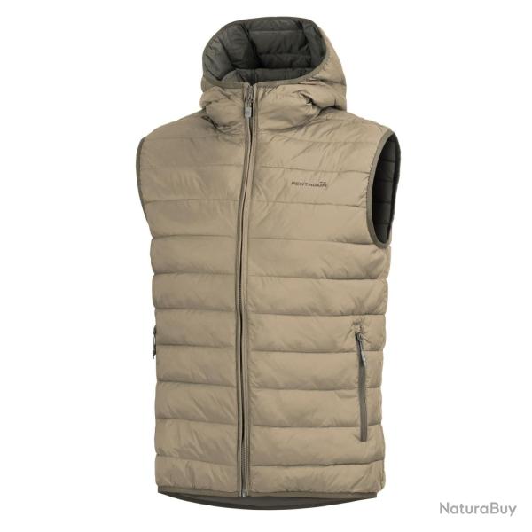 Veste sans manches � capuche Pentagon Aurora 2.0 nylon 400T - Kaki / M