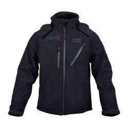 Veste softshell Ares Elite 3 en 1 doublure polaire et capuche - Bleu marine / L