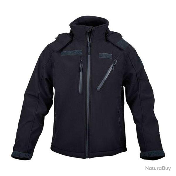 Veste softshell Ares Elite 3 en 1 doublure polaire et capuche - Bleu marine / XL