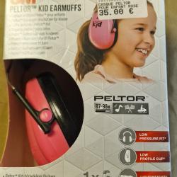 Casque anti-bruits pour enfant PELTOR Kid rose - HILMAR SUPER DESTOCK !!!