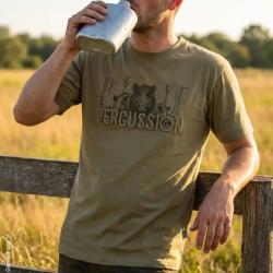 T-shirt Percussion Compagnie Sanglier beige coton 180 g/m&sup2; 4XL