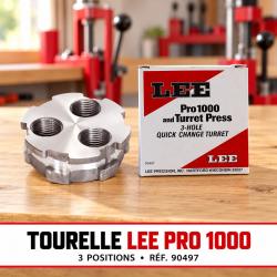 Tourelle 3 positions Lee Precision pour presse Pro 1000 - R&eacute;f. 90497