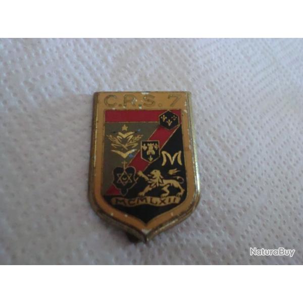 insigne C.R.S.7  compagnie r�publicaine de s�curit� N� 7 / drago paris