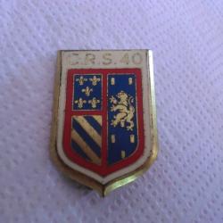 insigne C.R.S.40  compagnie r&eacute;publicaine de s&eacute;curit&eacute; N&deg; 40  dijon / drago paris