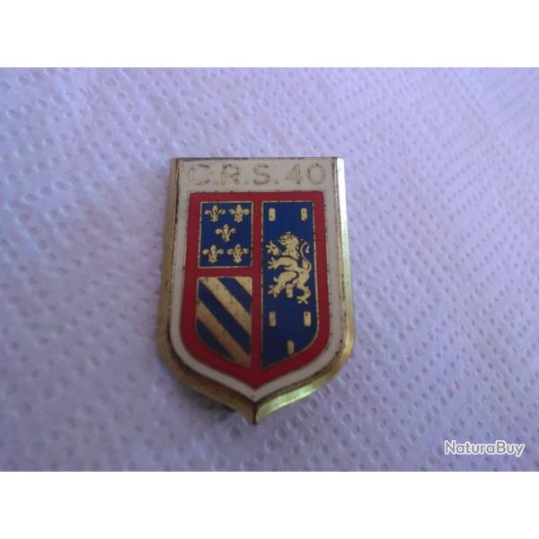 insigne C.R.S.40  compagnie r�publicaine de s�curit� N� 40  dijon / drago paris