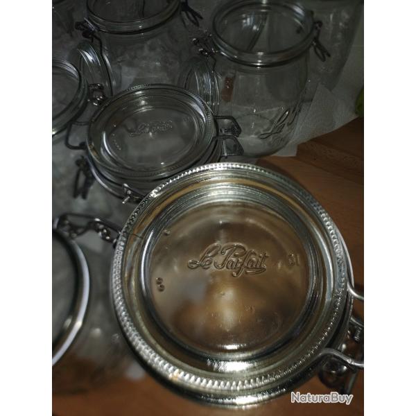 Bocaux le parfait lot de 19 pieces 1 ,5 litre , 1 litre , 0,5 litre .
