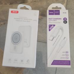 NEUF - LOT BATTERIE MAGN&Eacute;TIQUE XO 10 000 MAH + C&Acirc;BLE HOCO USB-C 60 W