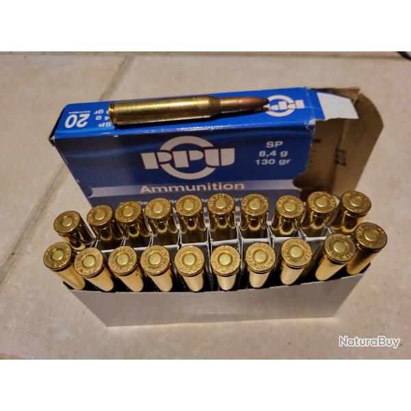 Cartouches 270 winchester PPU en 130 grs