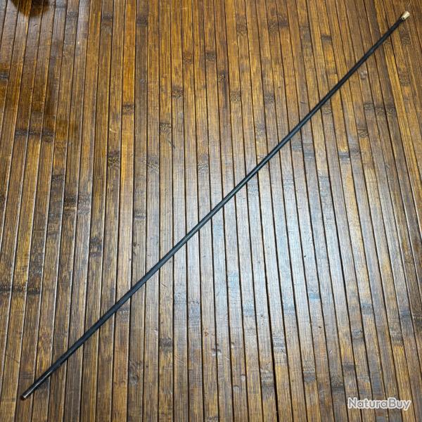 BAGUETTE BOIS NOIR EMBOUT EN LAITON TAILLE 77 cm FUSIL A SILEX ET FUSIL A PERCUSSION