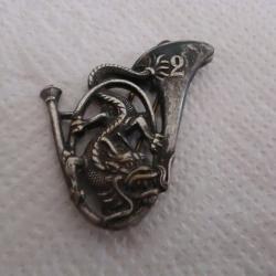 insigne 2&deg; bataillon de chasseurs a pieds  cor a droite  / drago paris