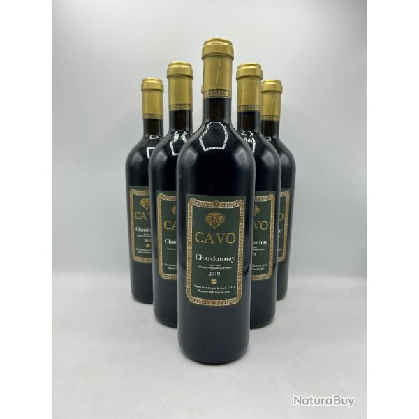 6 Bouteilles vin blanc - Cavo CH Belmar Chardonnay Igp Val de Loire - 2019