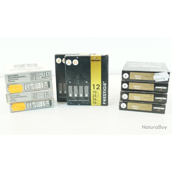 lot de 100 cartouche rottweil unifrance pour ench�re sans prix de r�serve