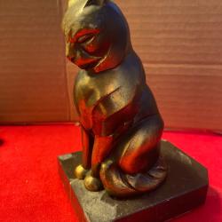 Statuette Chat, sign&eacute;e Franjou