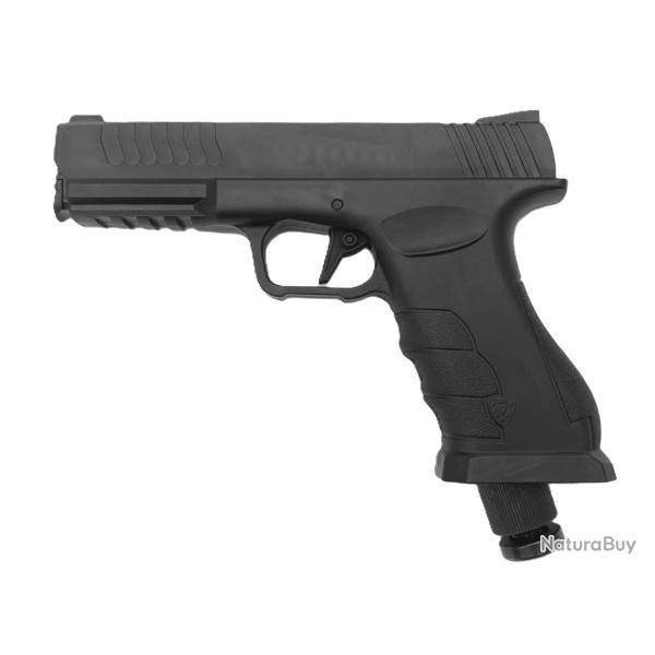 Pistolet de defense GS50 noir calibre 50 balles caoutchouc 6 coups 18 joules