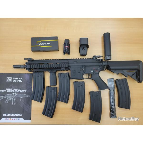 R�plique AEG Specna Arms SA-H20 Edge 2.0 et accessoires - 1� sans prix de r�serve !!