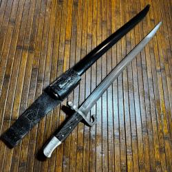 RARE Belle Ba&iuml;onnette Austro-Hongroise Werndl M1870 OEWG Steyr - Marquages R&eacute;gimentaires Landsturm