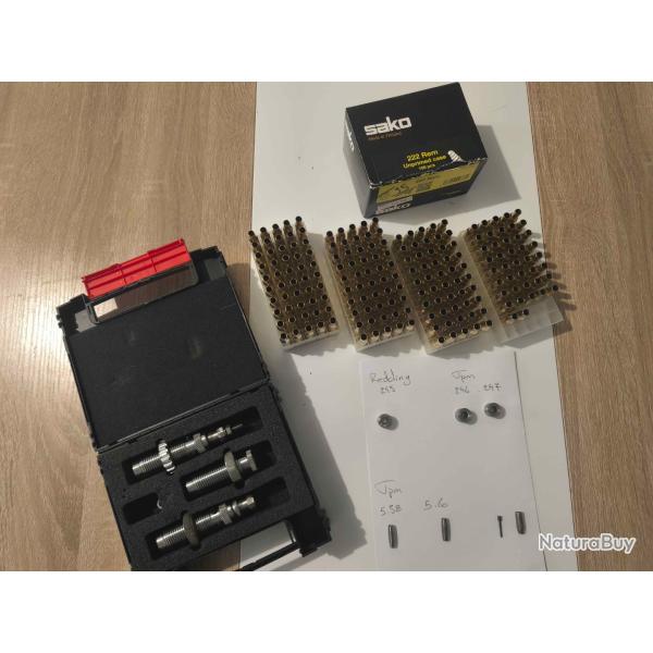 Outils TPM 222rem + Douilles sako 222rem