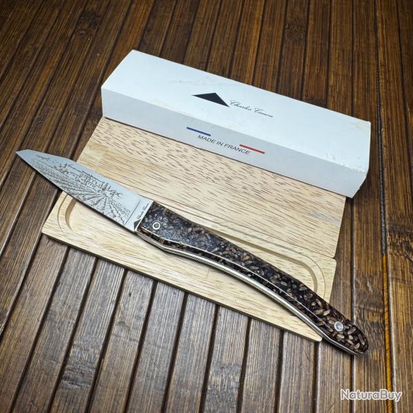 Couteau pi�montais manche en lavande charles Canon