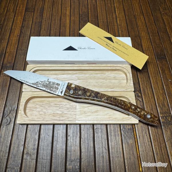 Couteau pi�montais manche en fleurs d'immortelles Corse