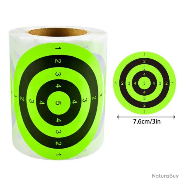 Cible papier anneau vert num�rique 200 pcs