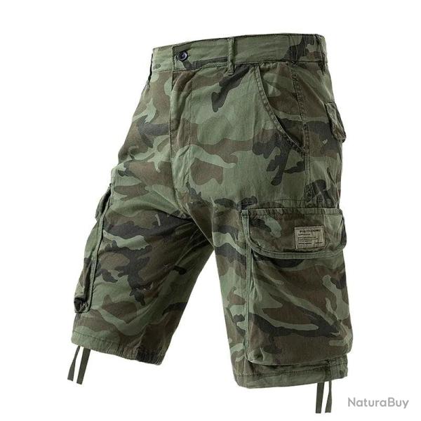 Short cargo camo multi-poches YK Tactical - Vert / XXXL