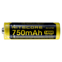 Accu 14500 Nitecore NL1475R 750 mAh micro-USB