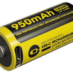 Accu 16340 RCR123 Nitecore NL169R USB-C