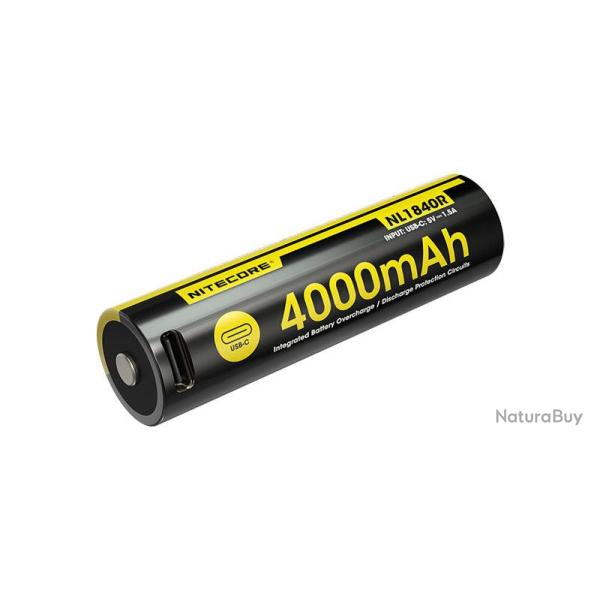 Accu 18650 Nitecore NL1840R 4000 mAh USB-C