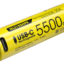 Accu 21700 Nitecore NL2155HPR 5500 mAh USB-C