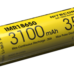 Accus IMR18650 Nitecore IMR1831 3100 mAh bo&icirc;te de 2
