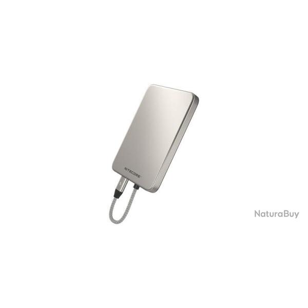 Batterie externe magn�tique Nitecore Pocket 5 5000 mAh - Gris titane