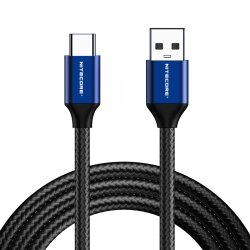 C&acirc;ble USB-A vers USB-C Nitecore tress&eacute; 1 m