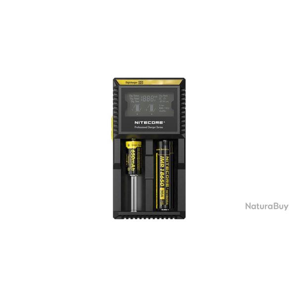 Chargeur d'accus Nitecore Digicharger D2 �cran LCD