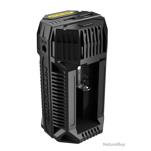 Chargeur d'accus voiture Nitecore V2 allume-cigare