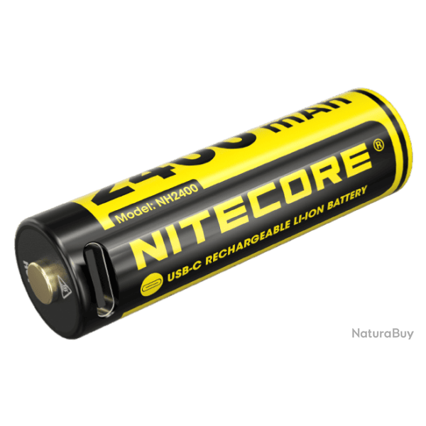 Pile AA rechargeable USB-C Nitecore NH2400SB