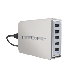 Station de charge Nitecore UA55 cinq ports USB 50 W