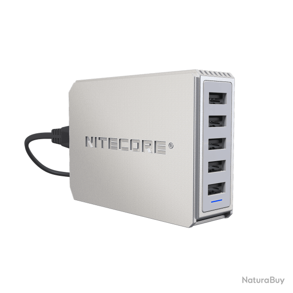 Station de charge Nitecore UA55 cinq ports USB 50 W