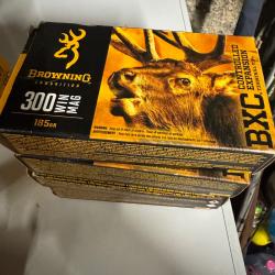 5 bo&icirc;tes munitions browning BXC 185 grains Calibre 300 win mag