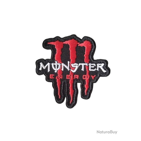 Patch Monster Rouge - velcro - Livraison gratuite