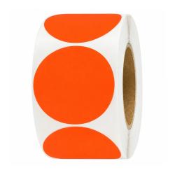 300 Pastilles Rondes Orange Fluo 38mm