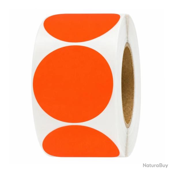 300 Pastilles Rondes Orange Fluo 38mm