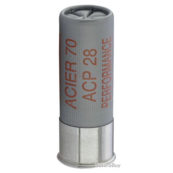 Cartouches Vouzelaud Acier 70 ACP Hautes performances - Cal. 12/70 VOUZELAUD - Acier ACP Greenwad - 