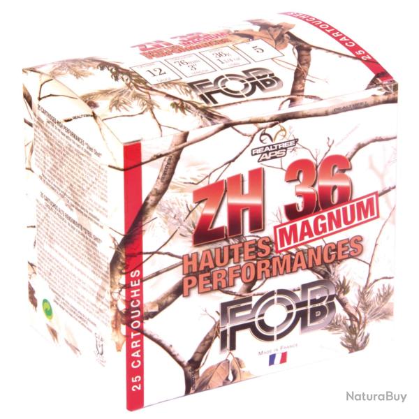 Cartouches Fob ZH Acier haute performance Magnum - Cal. 12/76 ZH 36 MAG. Cal.12-76, culot de 23, 36 