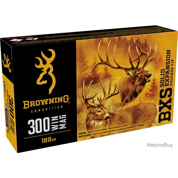 Browning .300 Win. Mag BXS 180 grains / 11,7 g .300 Win Mag BXS 180 gr / 11.7 g