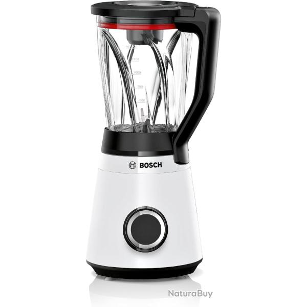 Bosch Blender VitaPower S�rie 4, MMB4151W, mixeur smoothies, 1200 W, 30 000 tr/min, lames en acier i